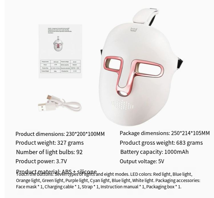 LED Light Therapy Facial Mask