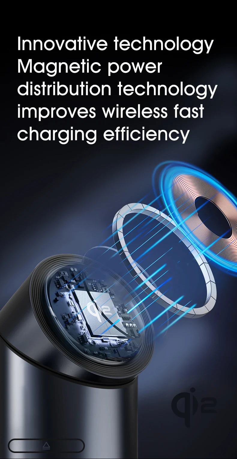 Qi2 Magnetic Wireless Charger — 3-in-1 Fast Charging Stand | 15W for iPhone, Android, Apple Watch & AirPods