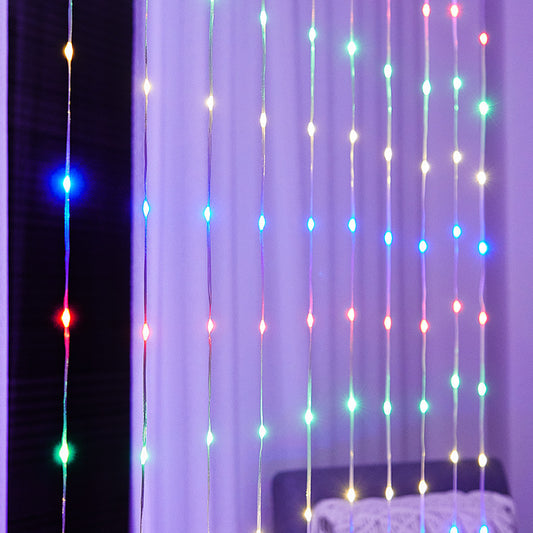 Cadena de Luces LED Efecto Cascada – Luces Decorativas Recubiertas de Goma